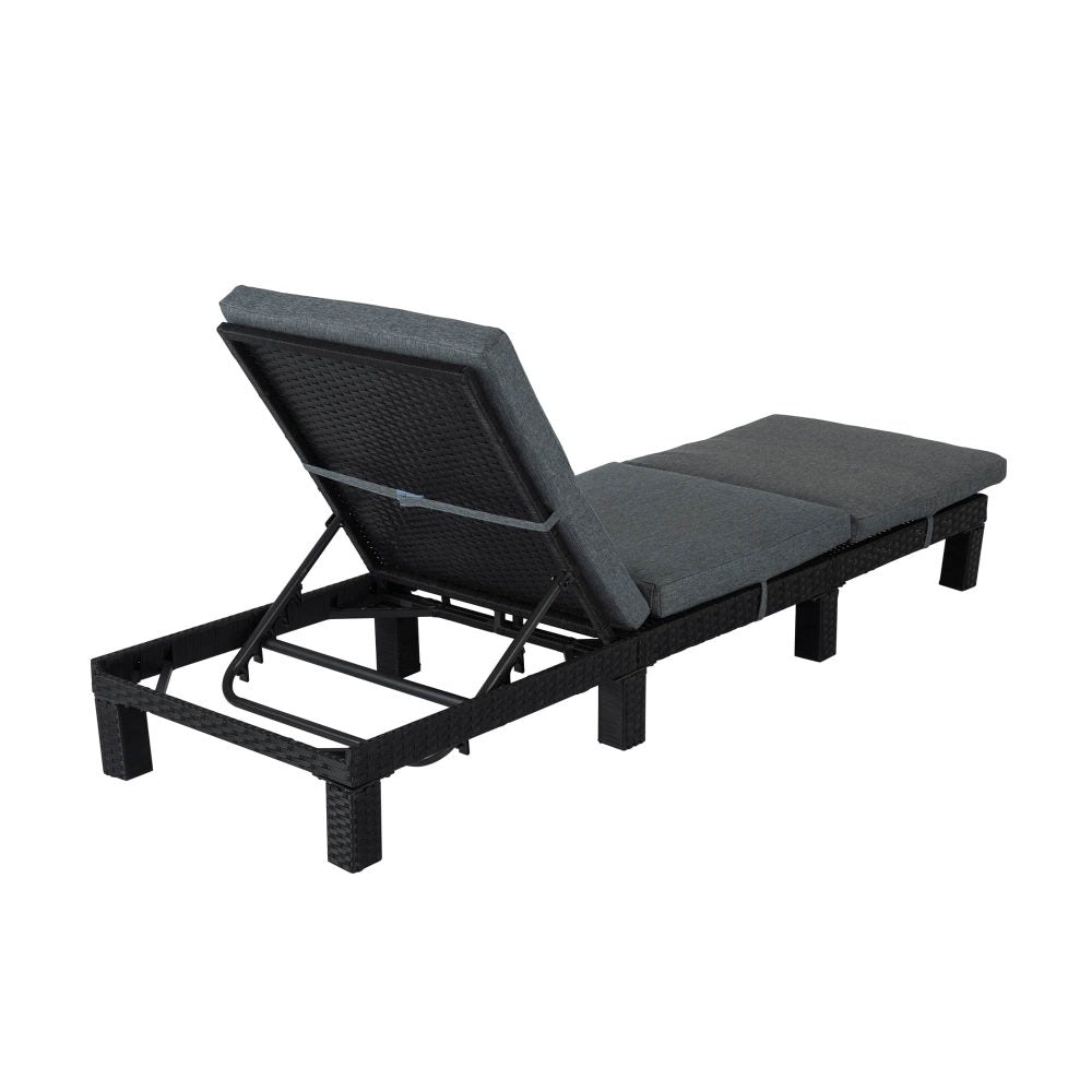 Sorrento Premium Sunbed with Adjustable Recline - Black